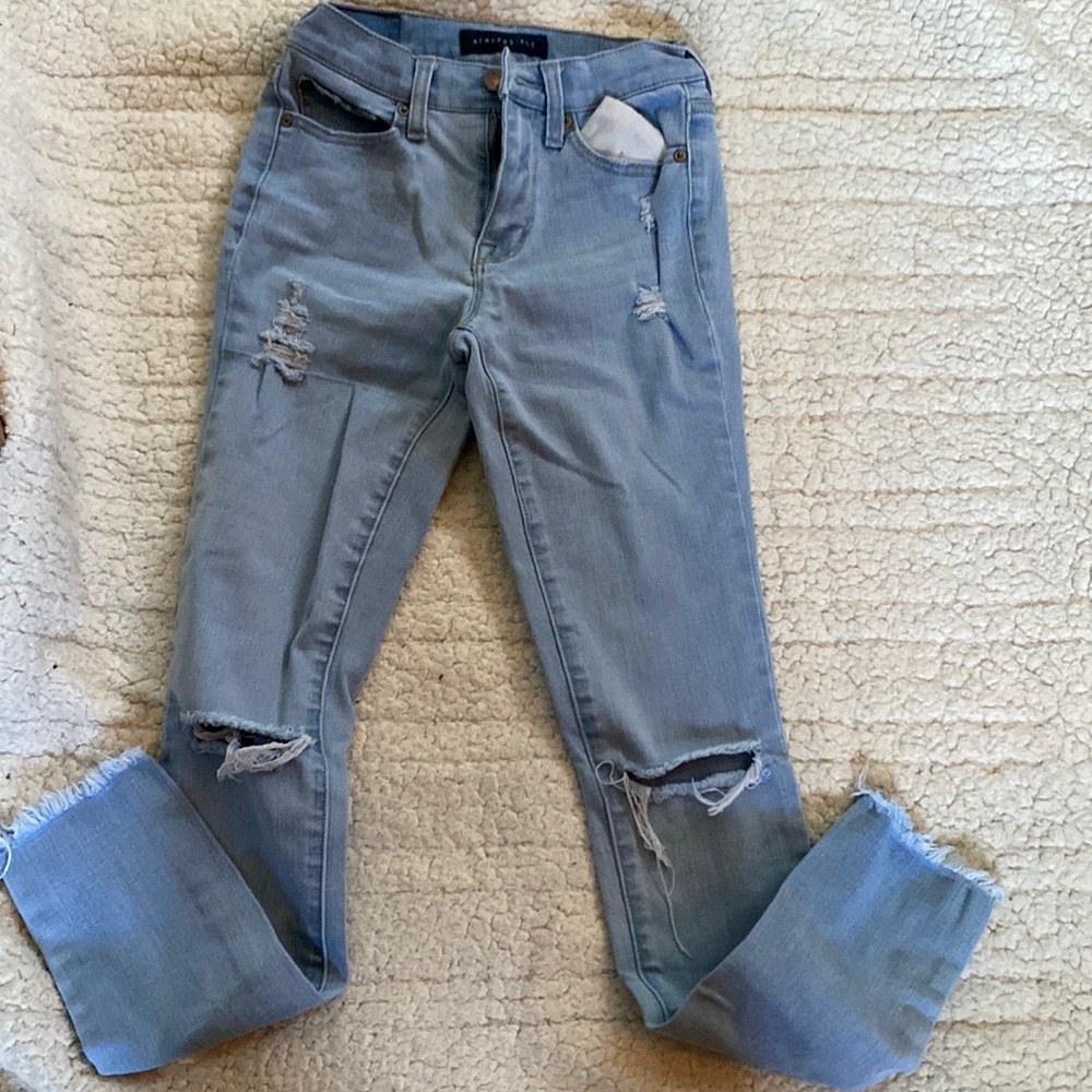 Aero size 00 jeans. High waist flex effect